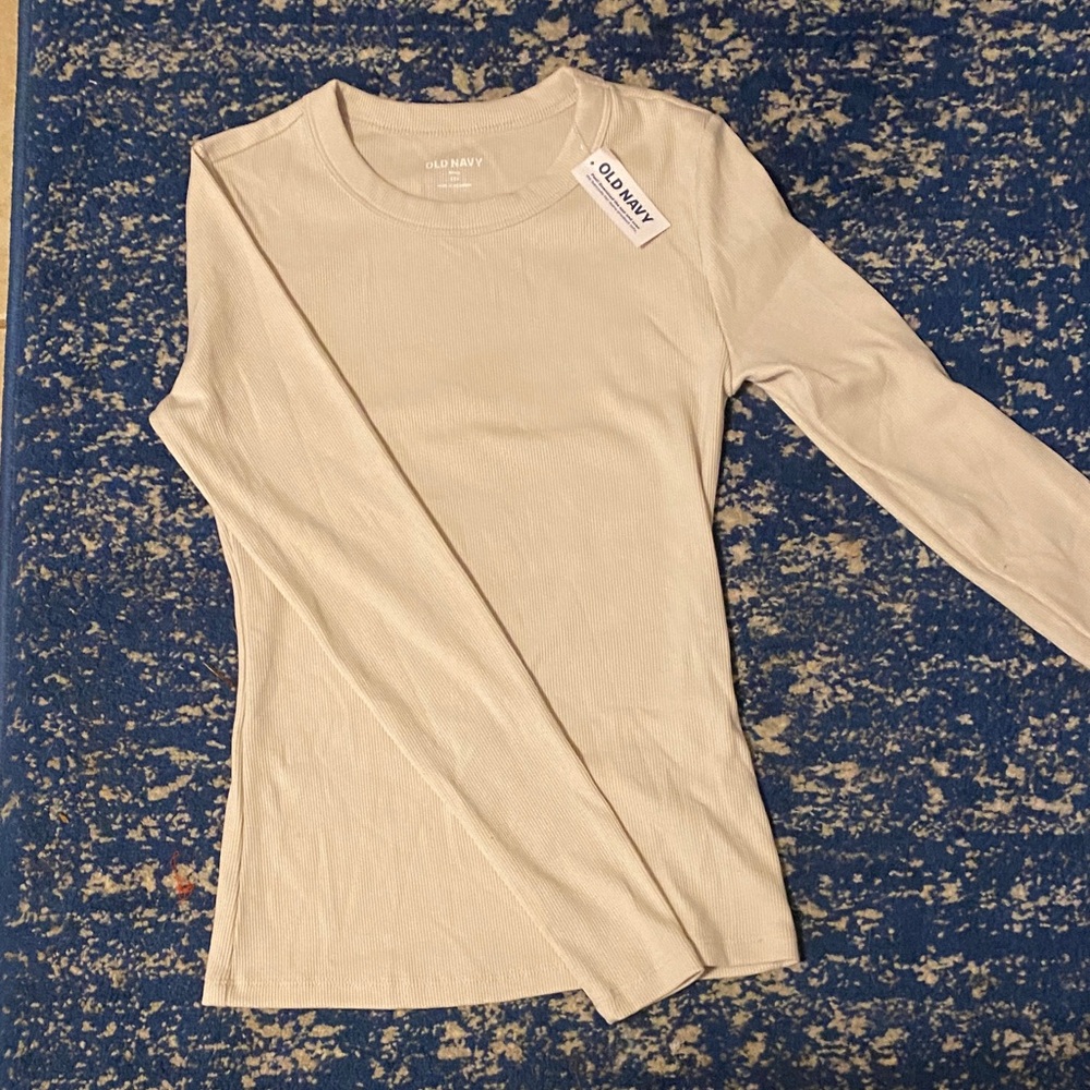 Old Navy Beige Long Sleeve Tee